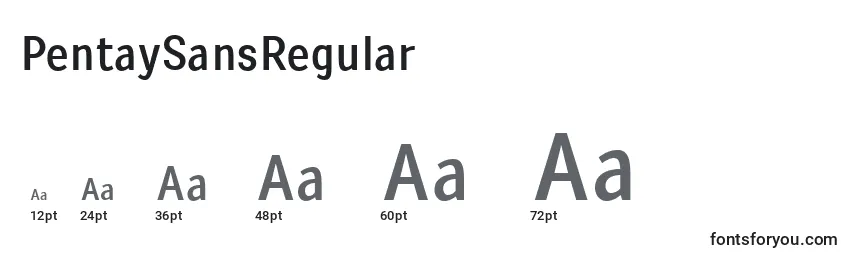 PentaySansRegular Font Sizes