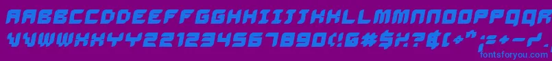 Delibo Font – Blue Fonts on Purple Background