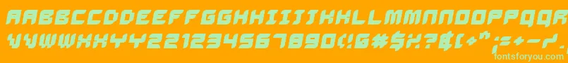 Delibo Font – Green Fonts on Orange Background