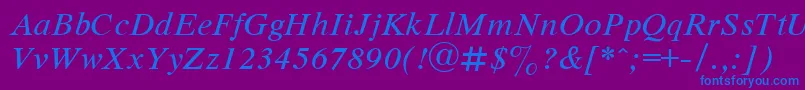 Dutchi Font – Blue Fonts on Purple Background