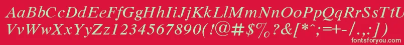 Dutchi Font – Green Fonts on Red Background