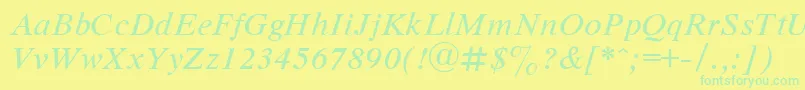 fuente Dutchi – Fuentes Verdes Sobre Fondo Amarillo