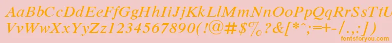 Dutchi Font – Orange Fonts on Pink Background