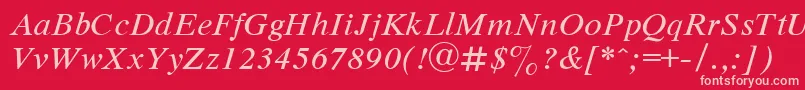 Dutchi Font – Pink Fonts on Red Background