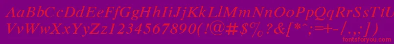 Dutchi Font – Red Fonts on Purple Background