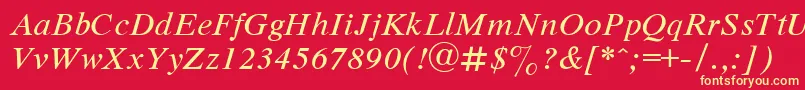 Dutchi Font – Yellow Fonts on Red Background