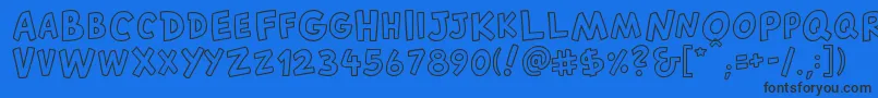 フォントCantedfxRegular – 黒い文字の青い背景