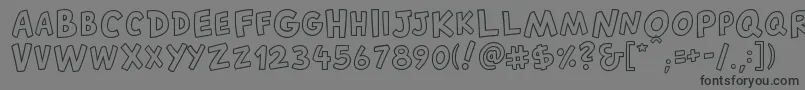 フォントCantedfxRegular – 黒い文字の灰色の背景