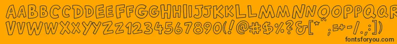 Шрифт CantedfxRegular – чёрные шрифты на оранжевом фоне