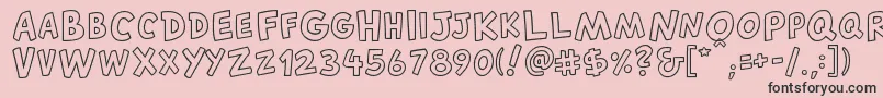 CantedfxRegular Font – Black Fonts on Pink Background