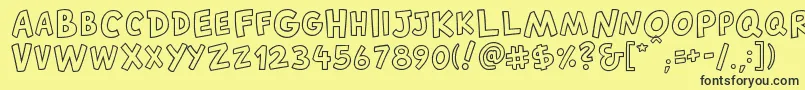 Шрифт CantedfxRegular – чёрные шрифты на жёлтом фоне