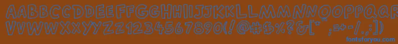 Шрифт CantedfxRegular – синие шрифты на коричневом фоне