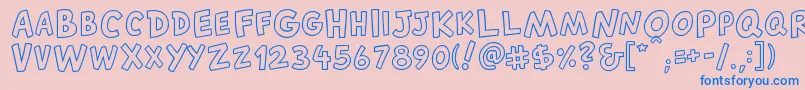 CantedfxRegular Font – Blue Fonts on Pink Background