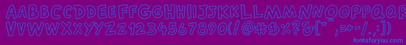 CantedfxRegular Font – Blue Fonts on Purple Background