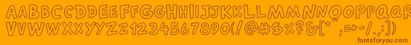 Czcionka CantedfxRegular – brązowe czcionki na pomarańczowym tle