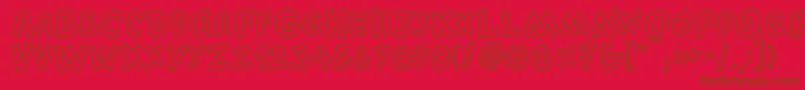 フォントCantedfxRegular – 赤い背景に茶色の文字
