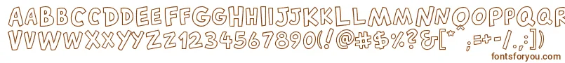 Шрифт CantedfxRegular – коричневые шрифты на белом фоне