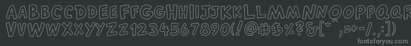 CantedfxRegular-fontti – harmaat kirjasimet mustalla taustalla