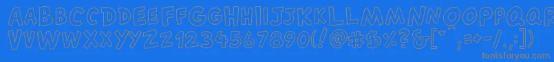 フォントCantedfxRegular – 青い背景に灰色の文字