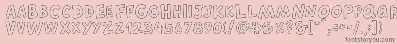 CantedfxRegular Font – Gray Fonts on Pink Background