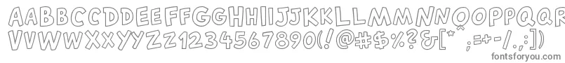 CantedfxRegular-fontti – harmaat kirjasimet valkoisella taustalla