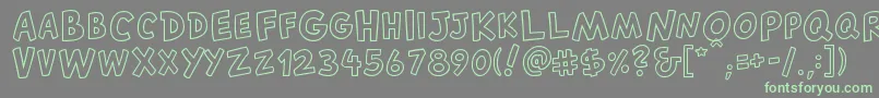 CantedfxRegular Font – Green Fonts on Gray Background