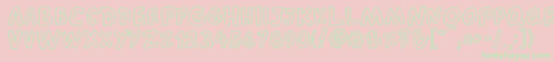Шрифт CantedfxRegular – зелёные шрифты на розовом фоне
