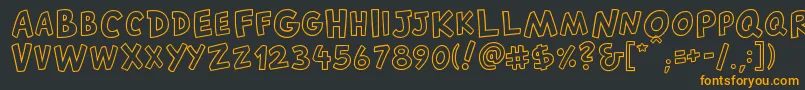 CantedfxRegular Font – Orange Fonts on Black Background
