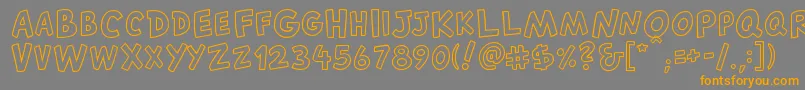 フォントCantedfxRegular – オレンジの文字は灰色の背景にあります。