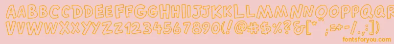 CantedfxRegular Font – Orange Fonts on Pink Background