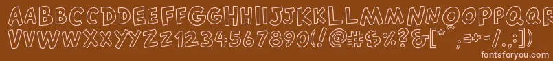 CantedfxRegular Font – Pink Fonts on Brown Background