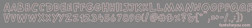 フォントCantedfxRegular – 灰色の背景にピンクのフォント