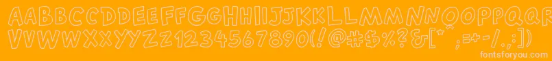 CantedfxRegular Font – Pink Fonts on Orange Background