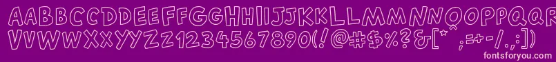 フォントCantedfxRegular – 紫の背景にピンクのフォント