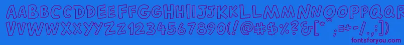 CantedfxRegular Font – Purple Fonts on Blue Background
