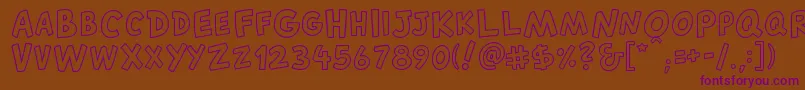 Czcionka CantedfxRegular – fioletowe czcionki na brązowym tle