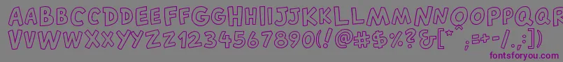 CantedfxRegular Font – Purple Fonts on Gray Background