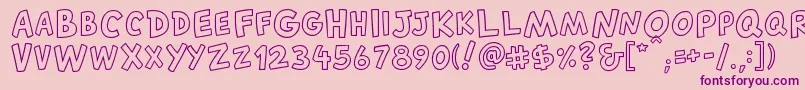 CantedfxRegular Font – Purple Fonts on Pink Background
