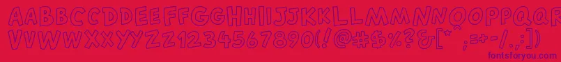 CantedfxRegular Font – Purple Fonts on Red Background