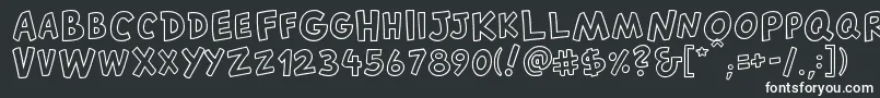 CantedfxRegular Font – White Fonts on Black Background