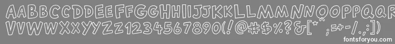 CantedfxRegular Font – White Fonts on Gray Background