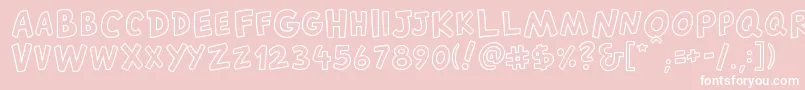 CantedfxRegular-Schriftart – Weiße Schriften auf rosa Hintergrund