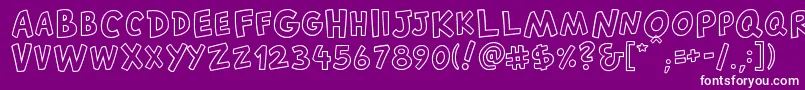 Шрифт CantedfxRegular – белые шрифты на фиолетовом фоне
