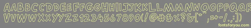 CantedfxRegular-Schriftart – Gelbe Schriften auf grauem Hintergrund