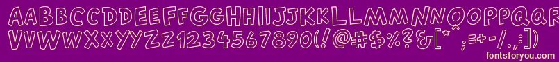 Шрифт CantedfxRegular – жёлтые шрифты на фиолетовом фоне