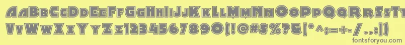 Minstrelpostertwonf Font – Gray Fonts on Yellow Background