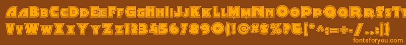 Minstrelpostertwonf Font – Orange Fonts on Brown Background