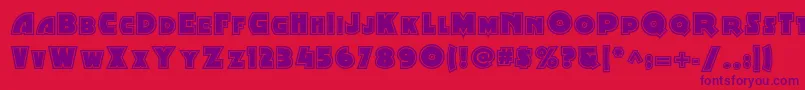 Minstrelpostertwonf Font – Purple Fonts on Red Background