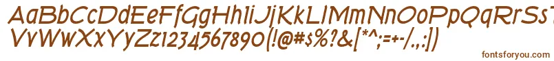 TorkBdIt Font – Brown Fonts on White Background