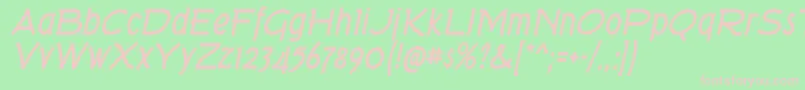 TorkBdIt Font – Pink Fonts on Green Background